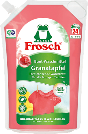 Colorwaschmittel flüssig Granatapfel Frosch