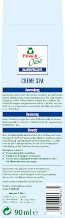 Duftstäbchen Raumerfrischer Creme Spa Frosch