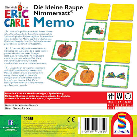 Kinderspiel Die kleine Raupe Nimmersatt Memo Schmidt Spiele