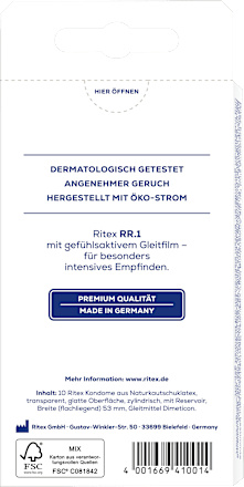 Kondome RR. 1 Gefühlsintensiv Ritex