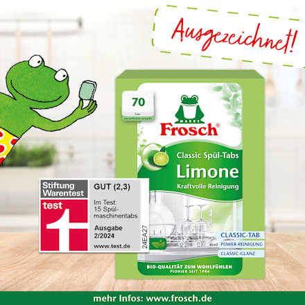 Spülmaschinen-Tabs Classic Limone Frosch