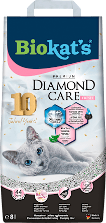 Katzenstreu diamond care fresh mit Aktivkohle & Aloe Vera Biokat's