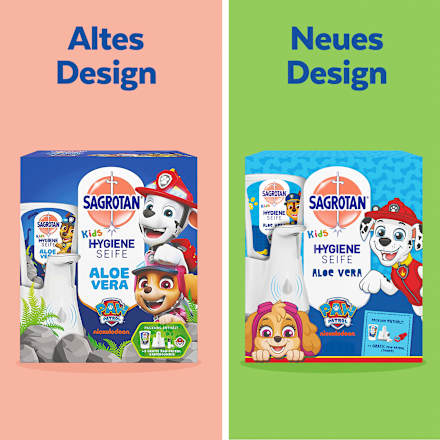 Seifenspender No Touch Kids + Nachfüllpack Aloe Vera Sagrotan