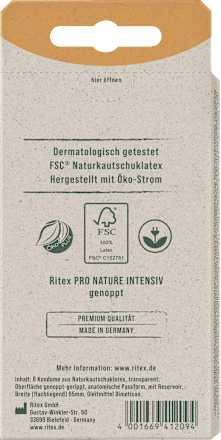 Kondome Pro Nature Intensiv, Breite 53mm Ritex