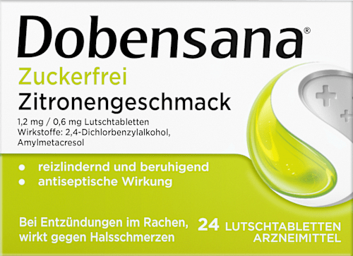 zuckerfrei Zitronengeschmack Lutschtabletten Dobensana
