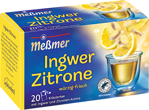 Kräutertee Ingwer-Zitrone (20 Beutel) Meßmer