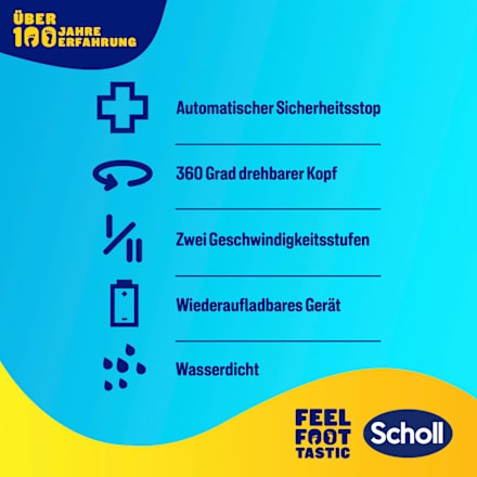 Hornhaut-Entferner elektrisch, Velvet Smooth Pro Scholl