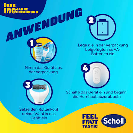 Elektrischer Hornhautentferner 'Expert Care' blau Dr. Scholl's