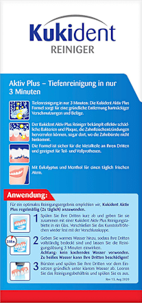 Gebissreiniger Tabs aktiv Plus, Vorteilspack Kukident