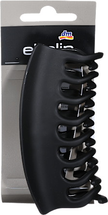 Velika sponka za lase, mat črna ebelin