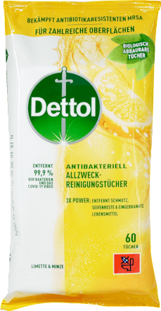 Allzwecktücher Limette & Minze Dettol
