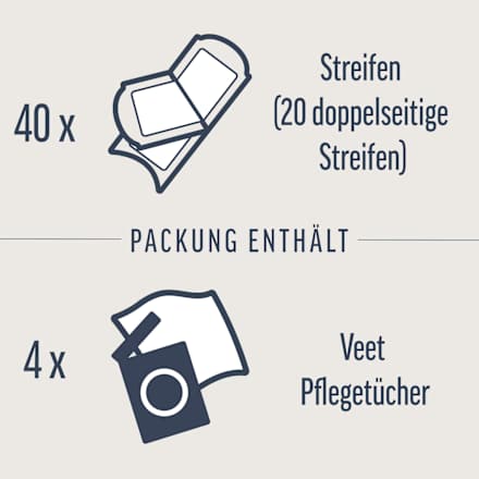 Kaltwachsstreifen Körper & Beine sensitiv Veet