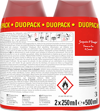 Lufterfrischer Freshmatic Zimtzauber & Bratapfel Nachfüllpack (2x250 ml) AirWick