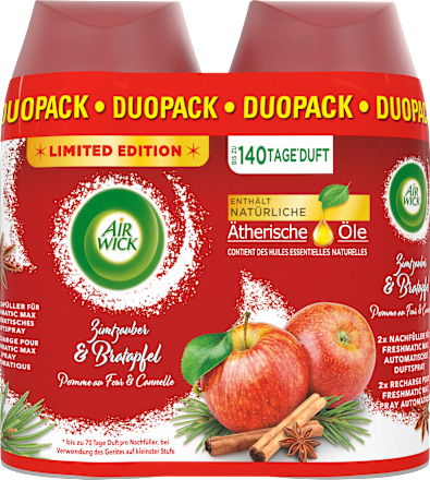Lufterfrischer Freshmatic Zimtzauber & Bratapfel Nachfüllpack (2x250 ml) AirWick