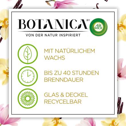 Duftkerze im Glas Himalaya-Magnolie & Vanille 205 g BOTANICA BY AIR WICK