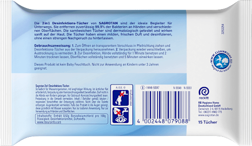 Desinfektionstücher 2in1 für Unterwegs Sagrotan