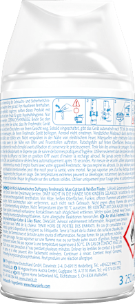 Lufterfrischer Freshmatic Cotton & Weißer Flieder Nachfüllpack AirWick