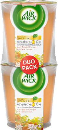 Duftkerze im Glas Anti-Tabak Orange (2x105 g) AirWick