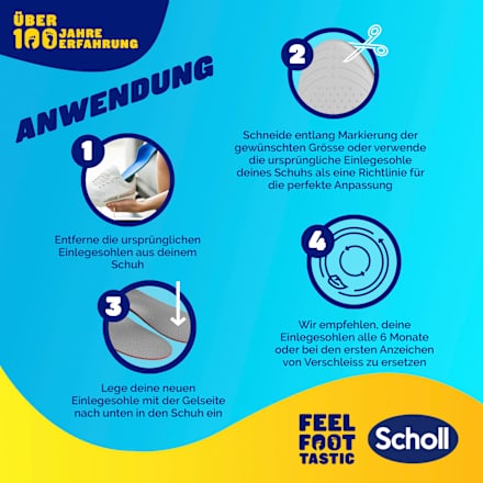 Einlegesohlen Liquiflex extra stark, Gr. 41 - 46,5 (1 Paar)  Scholl