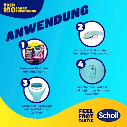 Hornhaut-Entferner elektrisch, Velvet Smooth Pro Scholl