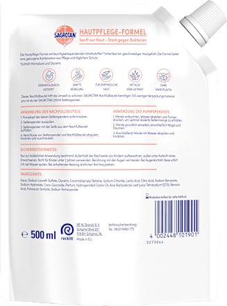 Flüssigseife sanft zur Haut Aloe Vera  Nachfüllpack Sagrotan