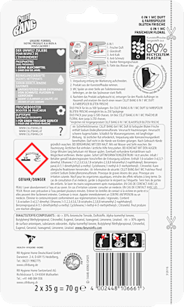 WC Stein 6in1 Duft & Farbspüler Blüten Frische CILLIT BANG