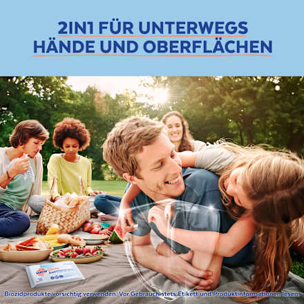 Desinfektionstücher 2in1 für Unterwegs Sagrotan