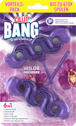 WC Stein 6in1 Duft & Farbspüler Wilde Orchidee CILLIT BANG