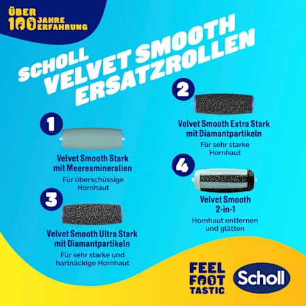 Hornhaut-Entferner elektrisch, Velvet Smooth Pro Scholl