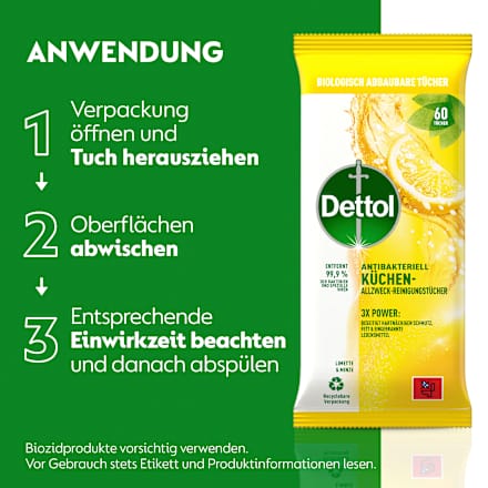 Allzwecktücher Limette & Minze Dettol