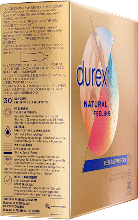 Kondome Natural Feeling, latexfrei, Breite 56mm Durex