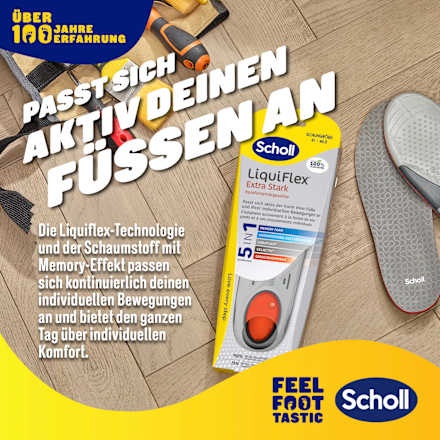 Einlegesohlen Liquiflex extra stark, Gr. 41 - 46,5 (1 Paar)  Scholl