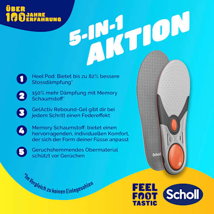 Einlegesohlen Liquiflex extra stark, Gr. 41 - 46,5 (1 Paar)  Scholl