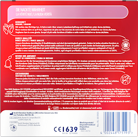 Kondome Gefühlsecht Ultra, Breite 52mm Durex