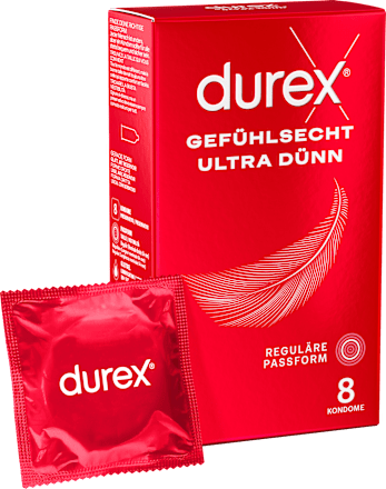 Kondome Gefühlsecht Ultra, Breite 54mm Durex