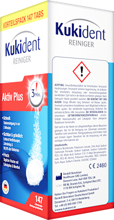 Gebissreiniger Tabs  Aktiv Plus  Kukident