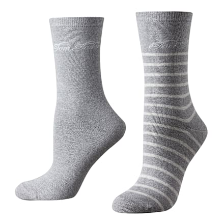 2er Pack Socken, Gr. 35-38, grau TOM TAILOR