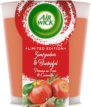 Duftkerze mit Glas Zimtzauber & Bratapfel 105g AirWick