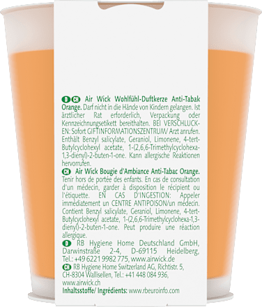 Duftkerze im Glas Anti-Tabak Orange (2x105 g) AirWick