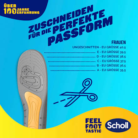 Einlegesohlen, Gel Activ Work für Frauen (1 Paar) Scholl