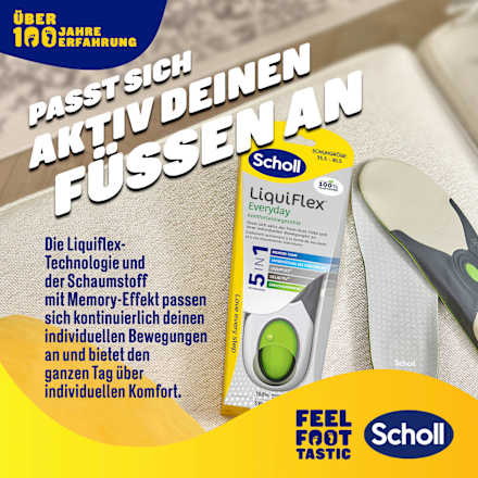 Einlegesohlen Liquiflex everyday, Gr. 35,5 - 40,5 (1 Paar) Scholl
