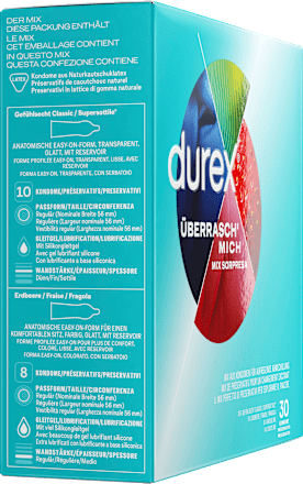 Kondome Mix Überrasch' Mich, Breite 52, 53 & 56mm Durex