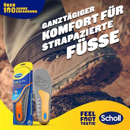 Einlegesohlen, Gel Activ Work für Männer (1 Paar) Scholl
