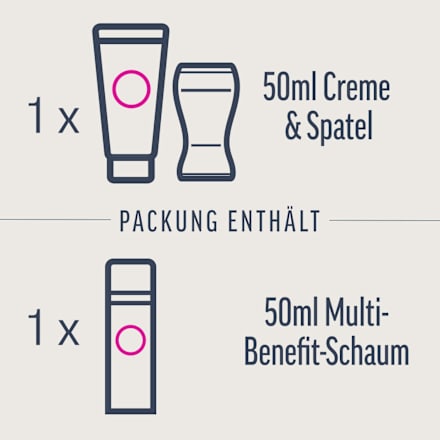 Intimbereich Set, Enthaarungscreme & Multi-Benefit-Schaum (2x50 ml) Veet