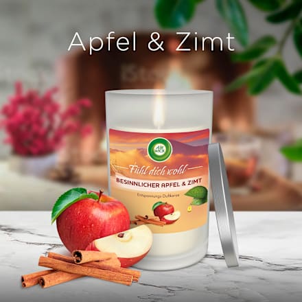 Duftkerze Entspannung Besinnlicher Apfel & Zimt, 310g AirWick
