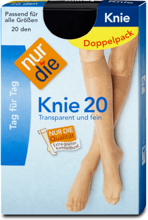 Tag für Tag Kniestrümpfe schwarz 20 DEN (1 Paar) nur die