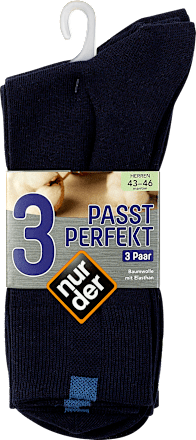 Passt perfekt Socken Herren maritim, Gr. 43-46 (3 Paar) nur der