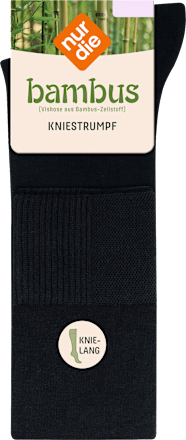 Kniestrümpfe Bambus schwarz Gr. 39-42 nur die