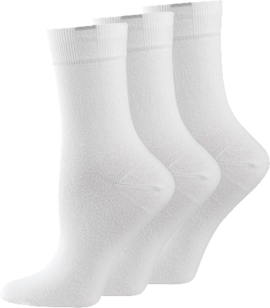 Passt Perfekt Socken Damen weiß, Gr. 35-38 (3 Paar) nur die