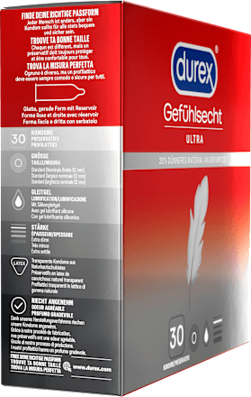 Kondome Gefühlsecht Ultra, Breite 52mm Durex